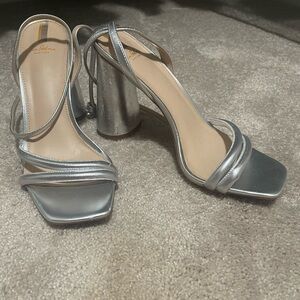 Silver Sam Edelman Block Heels KIA BLOCK HEEL